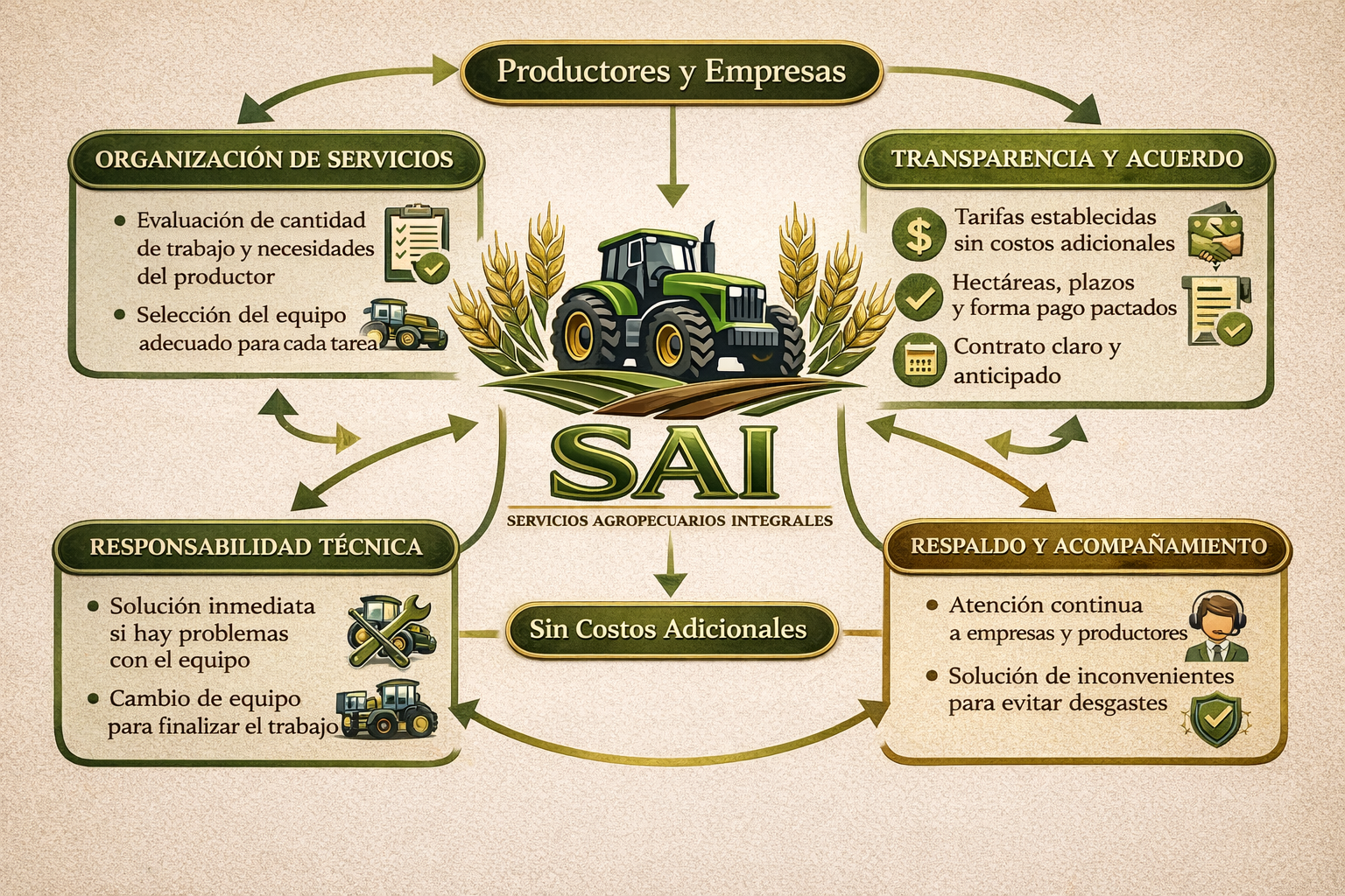 Mapa conceptual del modelo de trabajo de SAI